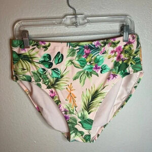 NWT Kona Sol High Waisted Bikini Bottoms Size Large